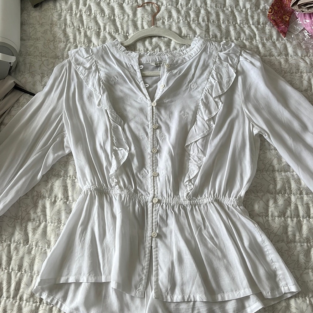 Lucky brand long sleeve blouse worn once